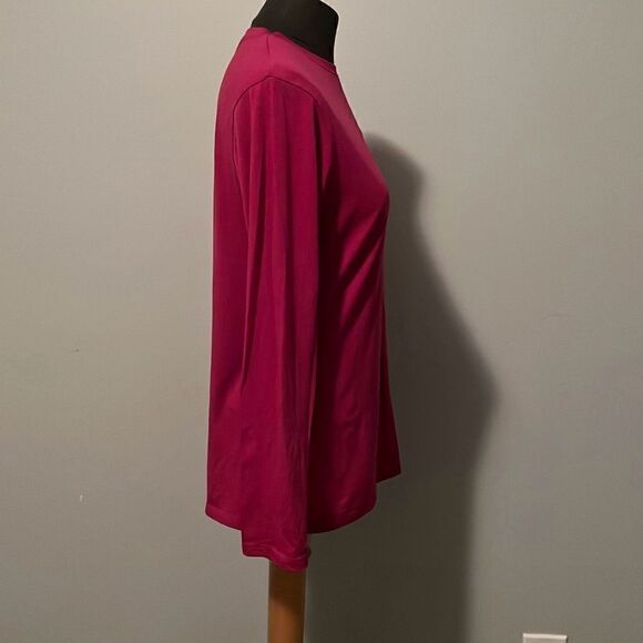 Under Armour Heatgear Women's Magenta Run Graphic Long Sleeve T-Shirt Top - Picture 5 of 6